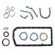 Bottom end gasket set with front and rear oil seals
