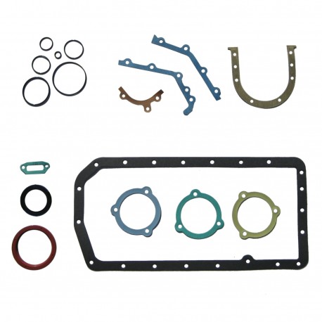 Bottom end gasket set with front and rear oil seals