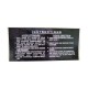 Sun visor label