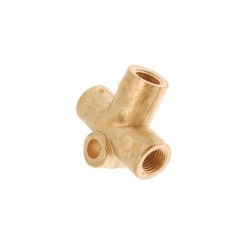 Brass brake pipe 3 way union